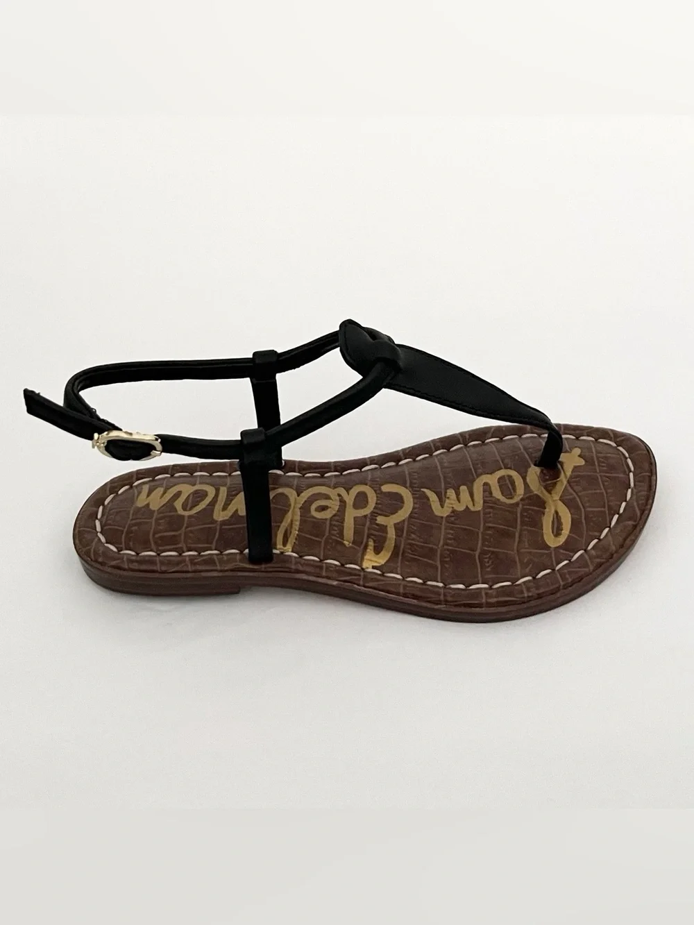 NEW Sam Edelman Girl's Gigi Leather Sandals Size 12 (Little Kids) Black Classic